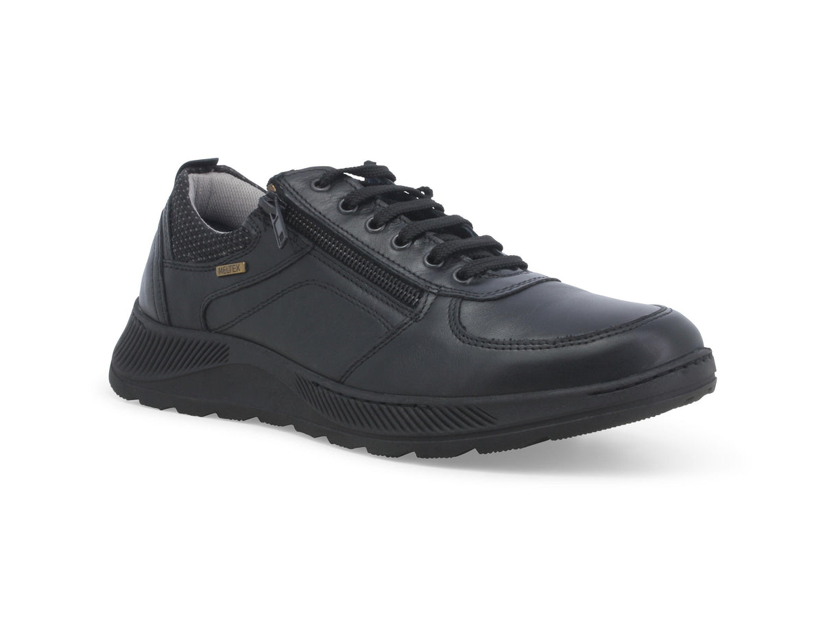 Melluso Uomo Scarpe Casual Lacci e Zip Tomaia Pelle Nera Grimandi calzature