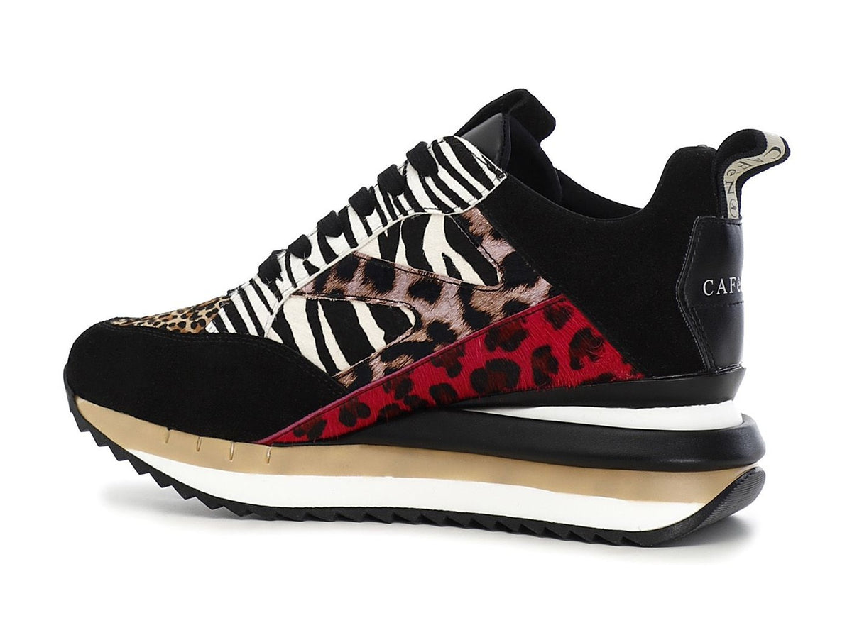 CafeNoir donna sneakers multimateriale con zeppa Grimandi calzature shop